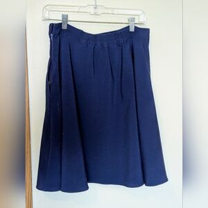 Modcloth Just This Sway Skirt Navy Blue Large